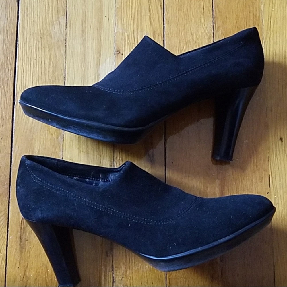 Aquatalia suede platform shoes women’s 8, black